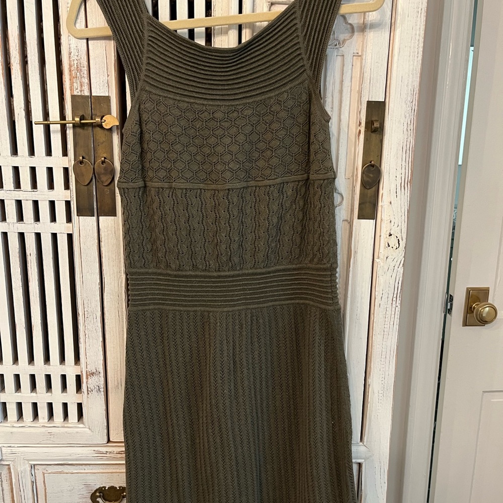 Catherine Malandrino olive green knit dress